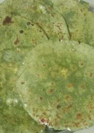 A picture of Palak Paneer Paratha.
