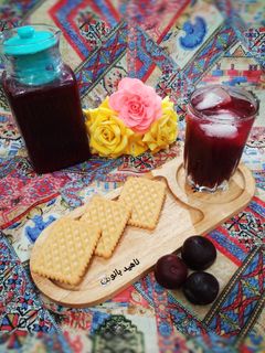 عکسی از دستور شربت آلوی سیاه طبیعی و خوشمزه 😋 Natural black plum syrup