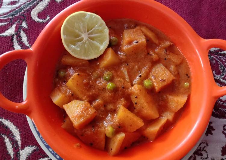 Recipe of Quick Aloo Mutter Sabji