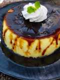 Flan de Naranja y Agua Azahar con Caramelo de Azúcar Negra