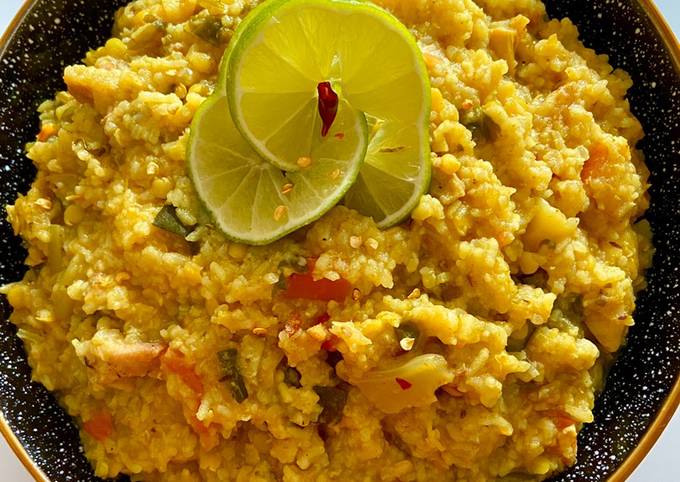 Norom Khichuri (Mushy Rice with lentils & vegetables) #Ramadan