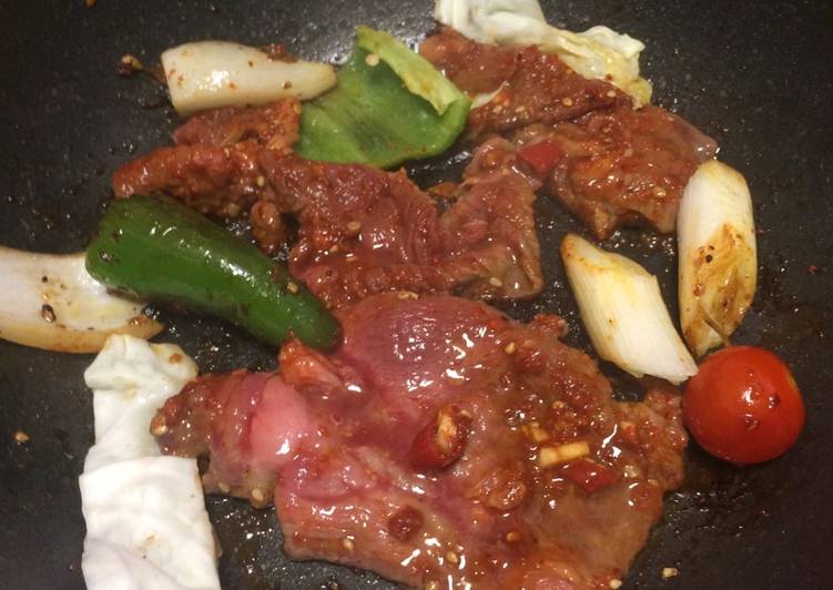 Cara Gampang Membuat Jigoku Yakiniku (Daging Panggang Neraka) Anti Gagal