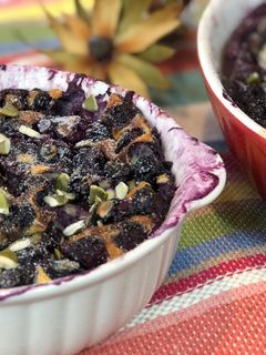 法式藍莓布丁 Clafoutis 的食譜成品照片