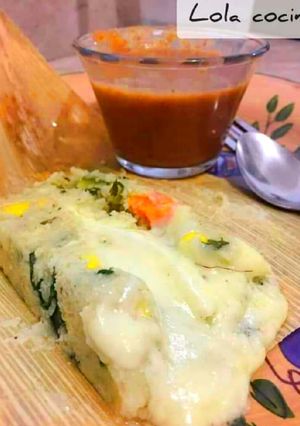 Una foto de Tamales de verduras