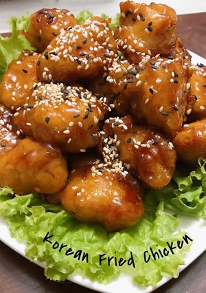 Hình của món Gà rán sốt cay Hàn Quốc.