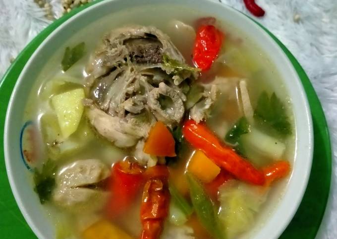 Resep Sup ayam jando (Tulangan ayam) Anti Gagal