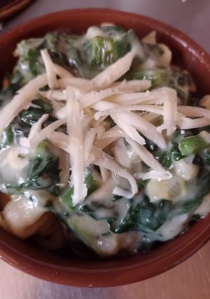 Una foto de Crema de espinacas para pastas (libre de gluten)