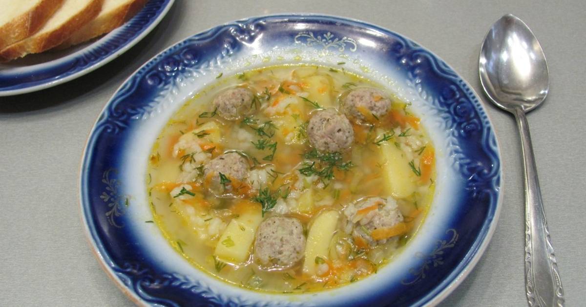 Суп с фрикадельками и рисом: рецепт с фото пошагово | Меню недели
