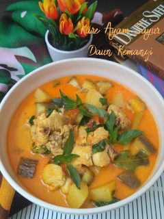 Foto resep Kare Ayam sayur daun kemangi
