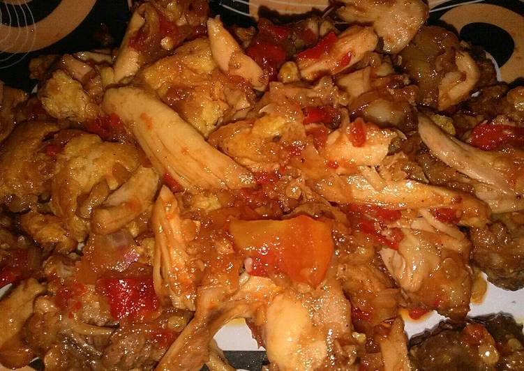 Resep masakan Gongso ayam+telor semarangan | Langkah Membuat Gongso ayam+telor semarangan Yang Bisa Manjain Lidah