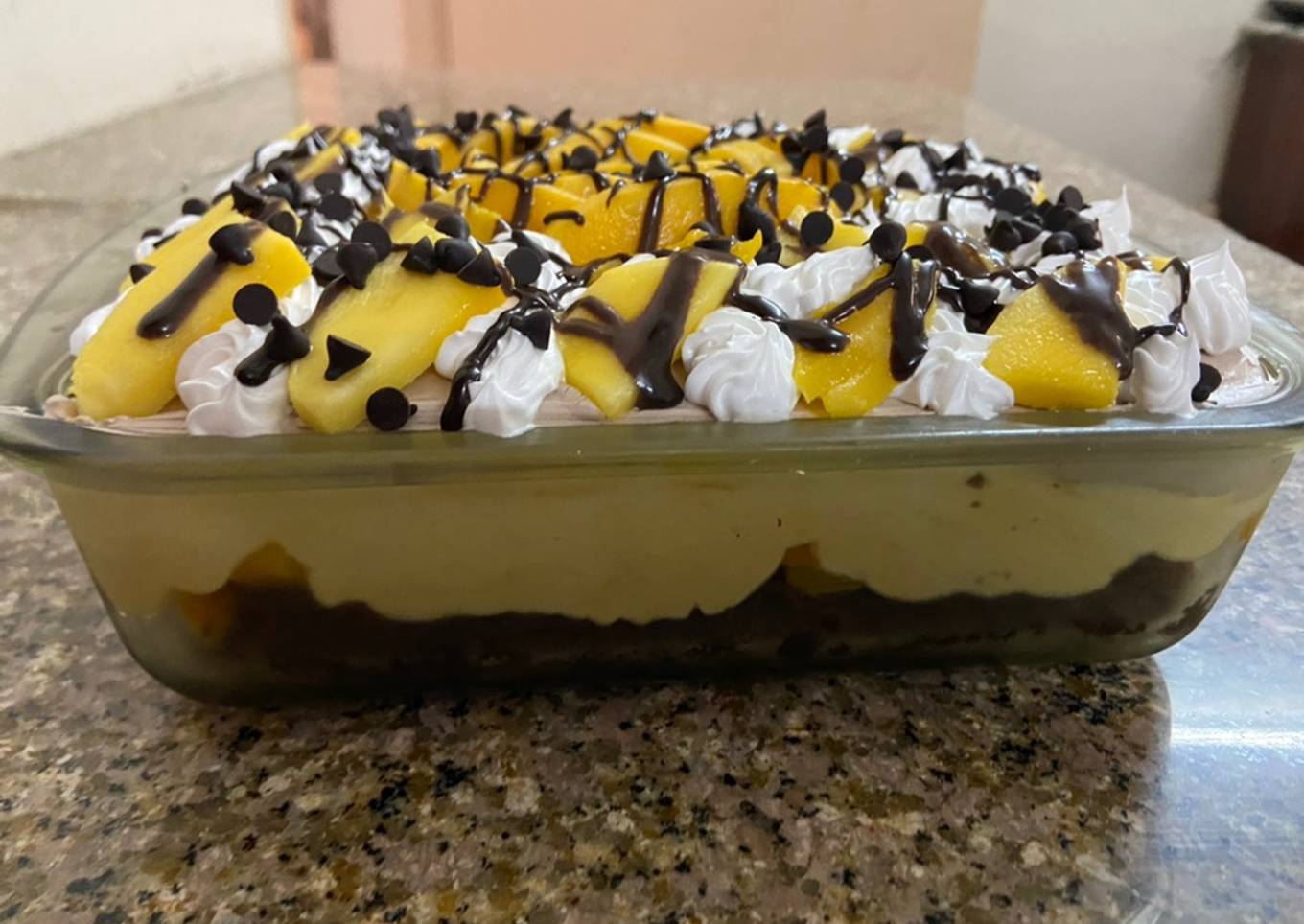 Mango Custard Pudding
