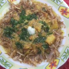 A picture of Paneer dopyaza.