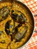 পীনাট স্টাফড বেগন মাশলা (Peanut stuffed begain masala recipe in Bengali)