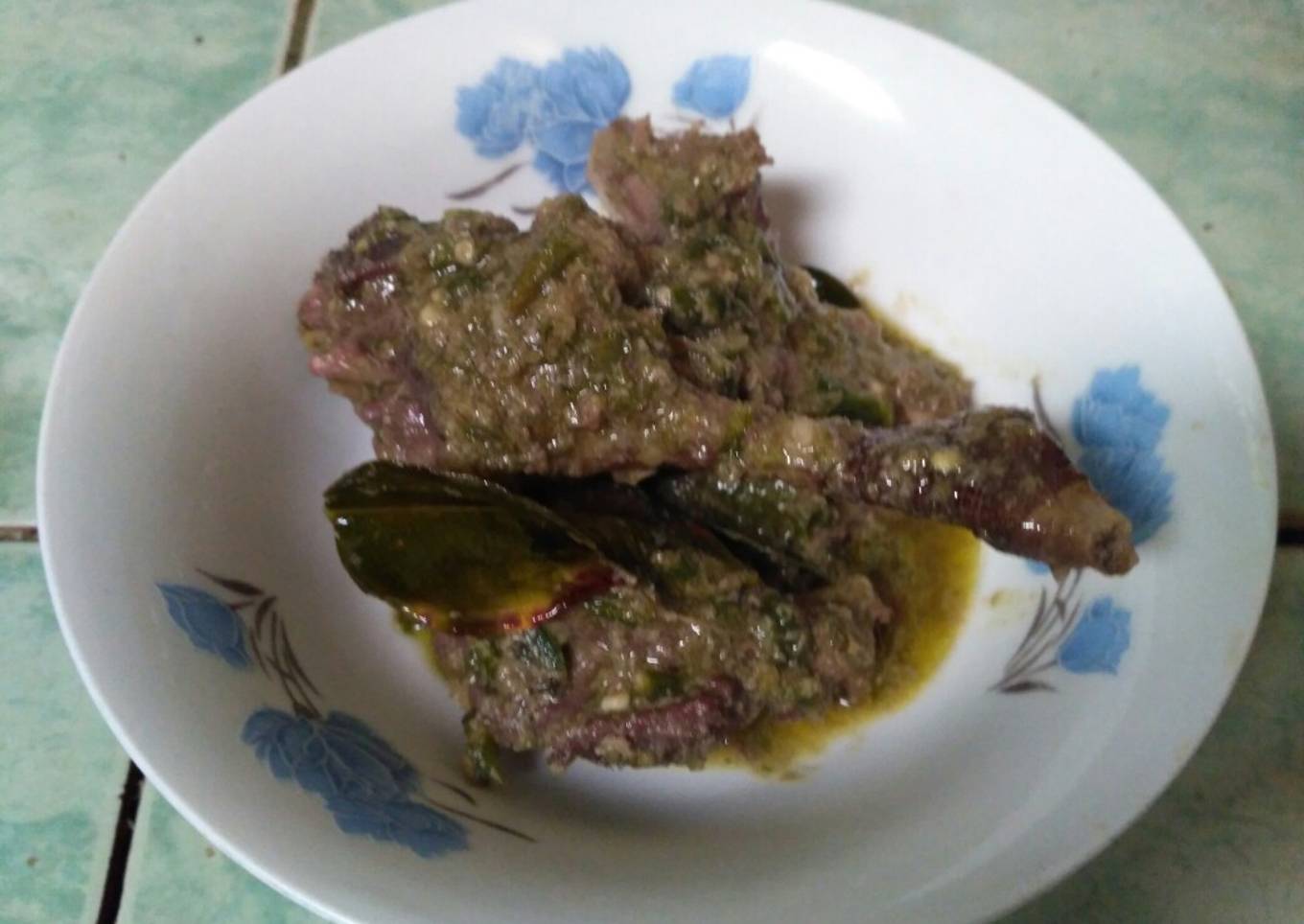 Gulai itiak lado hijau Koto Gadang (gulai bebek cabe hijau)