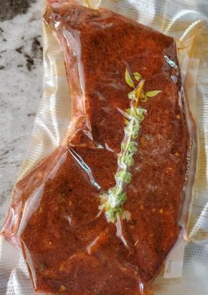 A picture of Vavo's Blackened Cajun Ribeye.