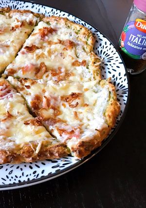 Une photo de Pâte à pizza courgettes