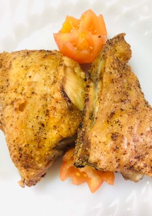 A picture of Patis & Pepper Air Fried Chicken • Asian Fish Sauce Air Fryer Chicken | Nam pla | Nuoc nam.
