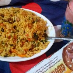 Turmeric Jollop rice A picture of Turmeric Jollop rice.