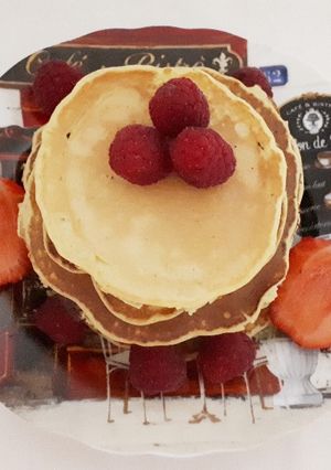 O poză a rețetei Pancakes cu mere.
