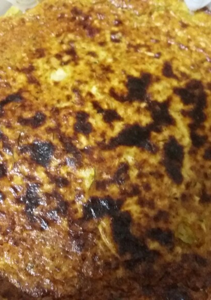 Una foto de Pastel de calabacín y queso de cabra