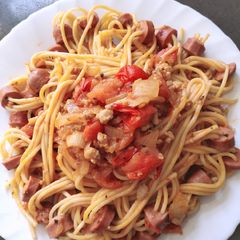 A picture of Sausage Spaghetti.