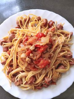 A picture of Sausage Spaghetti.