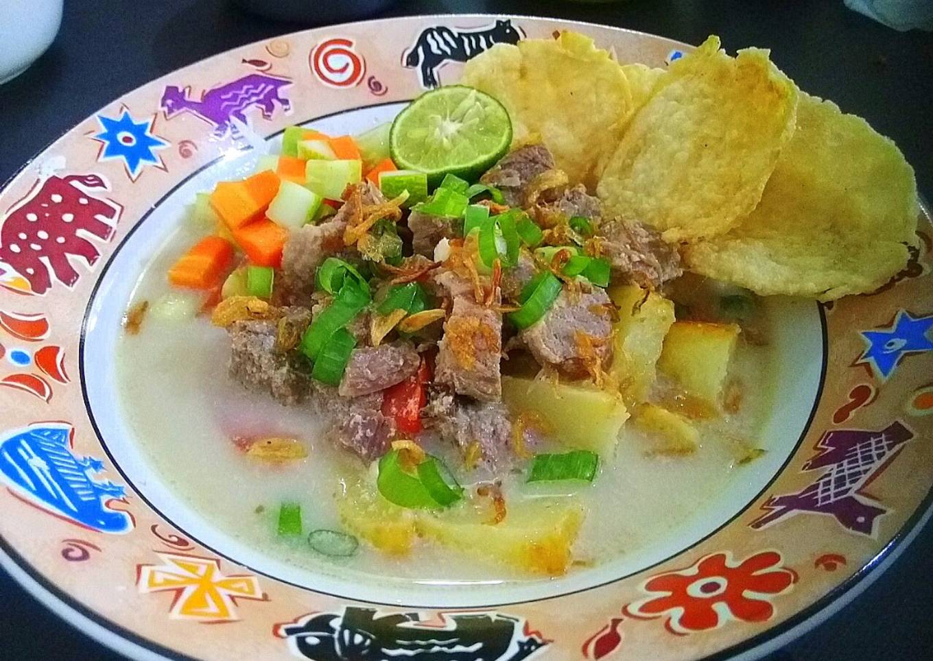 Soto daging betawi (pake susu)
