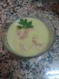 Crema de calabacín con trocitos de jamón
