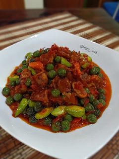 Foto resep Sambal Cumi Asin Pete dan Leunca