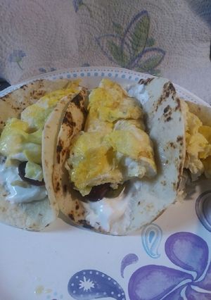 A picture of Soft Breakfast Tacos.