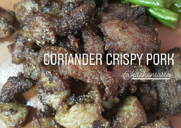 Cara Gampang Menyiapkan Coriander Crispy Pork (Babi Goreng Ketumbar) ala Kitchentaste yang Enak