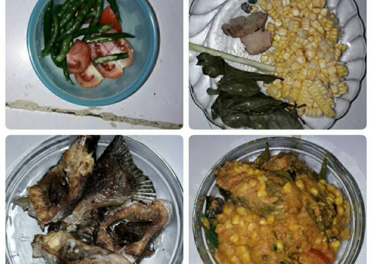 Resep Ikan patin bumbu kuning pedas jagung manis yang nikmat Untuk Jualan