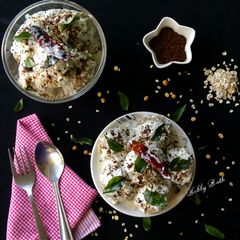 A picture of Mixed dal oats dahi vada.