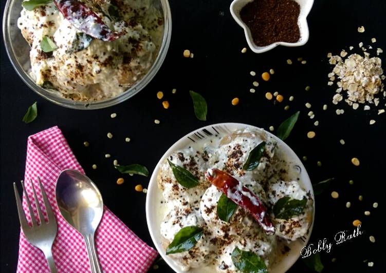 Mixed dal oats dahi vada