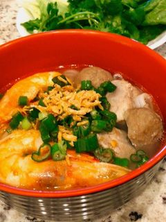 Hình của món Hủ Tiếu Tôm Sườn.