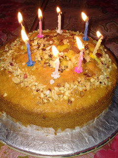 A picture of Dry fruit cake.