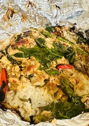 Foto resep Nasi Bakar Salmon Kemangi