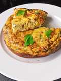 Frittata poireaux fromage râpé