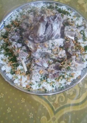 صورة لوصفة منسف لحمه اردني
