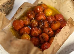 Foto principal de Tomates cherry con miel en airfryer