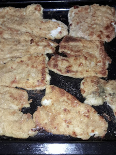 Una foto de Milanesas de merluza