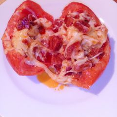 Stuffed Tomato With Chorizo & Cheese A picture of Stuffed Tomato With Chorizo & Cheese.