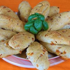 A picture of Delicious Bread Rolls with Kasseri Cheese & Wiener Sausages.
