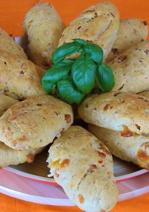 A picture of Delicious Bread Rolls with Kasseri Cheese & Wiener Sausages.