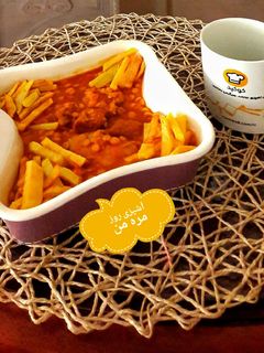 عکسی از دستور خورشت قیمه سیب زمینی