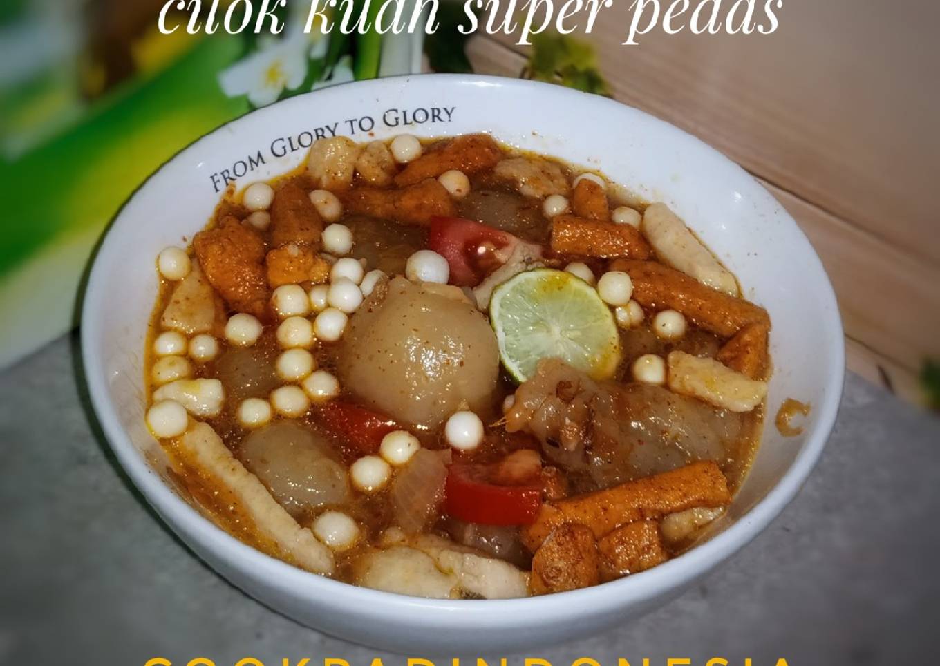 Resep Cilok kuah super pedas Anti Gagal