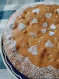 Torta panna e gocce di cioccolato