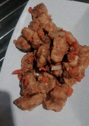 Foto resep Ayam crispy saus salted egg