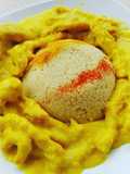 Cous cous con straccetti di pollo alla curcuma