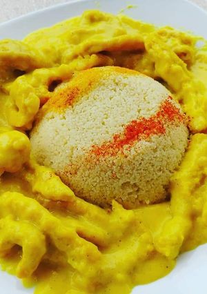 Foto di Cous cous con straccetti di pollo alla curcuma